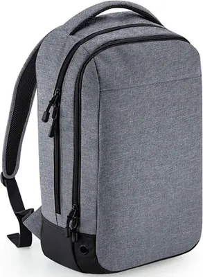 Produktbild von BagBase BG545 | Athleisure Sports Backpack - Farbe: Grey Marl/Black - Größe: 30 x 50 x 18 cm