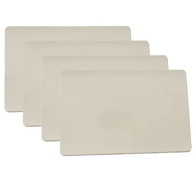 Produktbild von Tischsets Abwaschbar, Tischset Leder Kunstleder Wasserdicht Platzset für Zuhause Restaurant Speisetisch,(grau)
