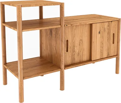 Produktbild von Sideboard 120 cm breit, Eiche massiv geölt, PORI-165
