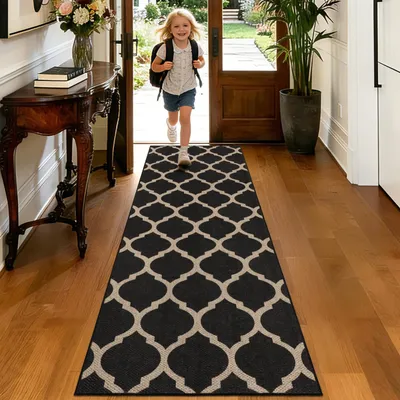 Imagen del producto de Alfombra de entrada antideslizante, tejida, para interior, 60x180 cm