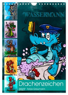 Produktbild von Drachenhoroskop 2027 (Wandkalender 2027 DIN A4 hoch), CALVENDO Monatskalender