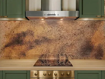 Obrázek produktu pro CopperAndCraft Mosazná nástěnná dekorace 90x90 cm, Ručně vyráběný kovový nástěnný panel, Kuchyňský nástěnný splashback, Rustikální obložení stěn, Evropská výroba, Ručně vyráběné kovové obložení stěn