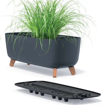 Immagine prodotto di Vaso da giardino su gambe per terrazza Gracia Case 58 Cm - Antracite