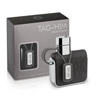 Obrázek produktu pro ARMAF Tag Him Pour Homme, Pánské, 100 ml, Bergamot, Grep, Citrón, Růžový pepř, Zázvor, Máta, Muškátový oříšek, Cedr, Pačuli, Santalové dřevo, Vetiver, Sprej
