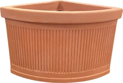 Produktbild von Garden Italia Vasen Blumentopf Niedrige gerippte Ecke FAM Seite 46 cm Höhe 53 cm in Harzfarbe iMPRUNETA – Hergestellt in Italien für den Außen- und Innenbereich – stoßfest – leicht, H53