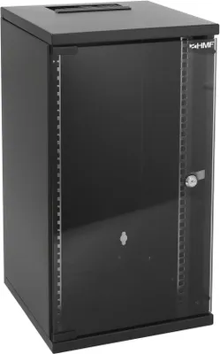 Productafbeelding van 10 inch Serverkast 12 HE met Glazen Deur - Netwerkkast Zwart