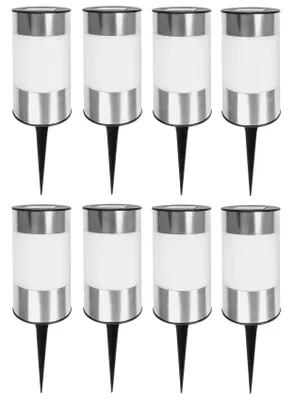 Produktbild von 8x Solarleuchten Set mit Erdspieß IP44 Solarlampen LED Solar Gartenlampe Lampe