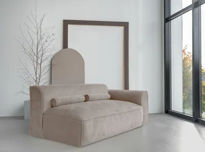 Produktbild von MIUFORM Flex Felix - 2-Sitzer-Sitzelement für Modulsofas Armlehne RECHTS - 172x96cm - Dunkelbeige - Modulsofa Couch
