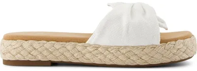 Image de Sandales plates pour femmes, modèle Abby, couleur blanche, taille 40, marque Toms