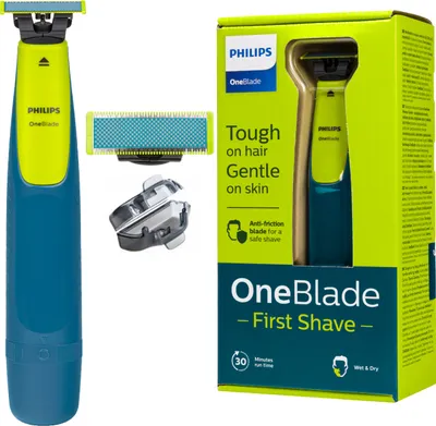 Obrázek produktu pro Philips QP2515/16, Planžetový holicí strojek, Modrá, Zelená, Baterie, Nikl-metal hydridová (NiMH), Zabudovaná baterie, 30 min