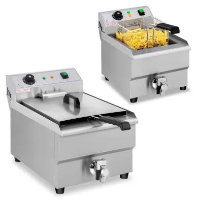 Obrázek produktu pro Expondo Royal Catering Elektrická fritéza – 16 l – 3500 W – vypouštěcí kohoutek –