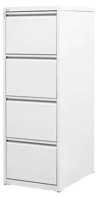 Produktbild von Metall-Aktenschrank mit vier Schubladen - Weiß