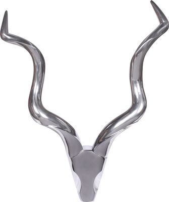 Wohnling Wanddekoration Geweih Deer L 80 cm Aluminium silbern; WL1.241