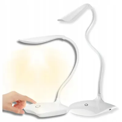 Produktbild von LED Schreibtischlampe mit Touch, Weiß, 40cm, USB