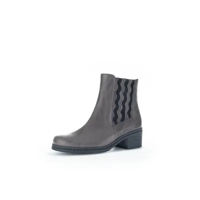 A single gray boot is shown against a white background.