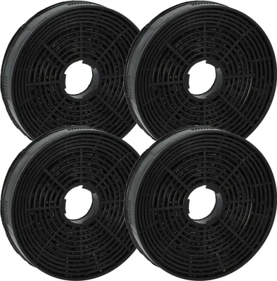 Produktbild von vhbw 4x Aktivkohlefilter kompatibel mit Amica FH17231-1E, OTS515I, OTS615W, OTS515W, OTS615I Dunstabzugshaube - 14 cm