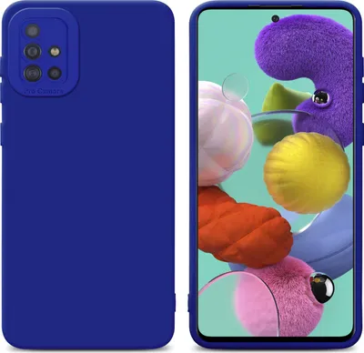 Produktbild von Cadorabo Hülle für Samsung Galaxy A51 4G / M40s Schutz Hülle in Blau TPU Silikon Etui Case Handyhülle
