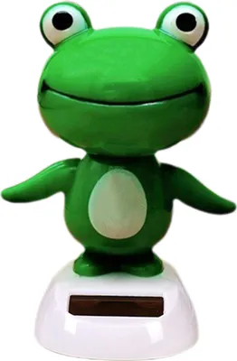 Produktbild von Solarbetriebene Kopfschütteln-Ornament-Armaturenbrett-Dekoration, Cartoon-Tier, Frosch, Fenster, Auto-Armaturenbrett-Dekor