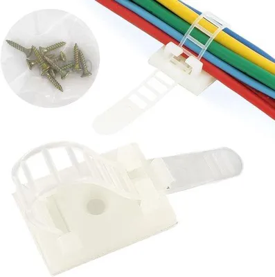 Produktbild von Famanu Kabelclips selbstklebend - 25 x 18 mm - Kabelmanagement - weiß