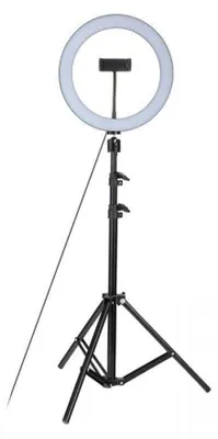 Produktbild von Uniq Pro Ring Light Studio - Professionelles LED Ringlicht mit Stativ bis 200 cm, USB-Anschluss und Telefonhalterung