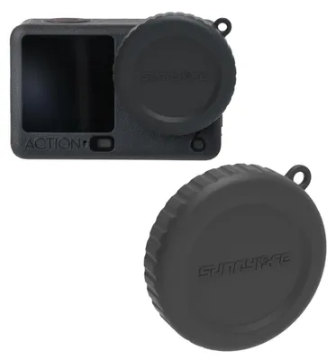 Produktbild von Silikon Linsenschutz für DJI Osmo Action 6 Kamera Kratzfest Zubehör Schwarz
