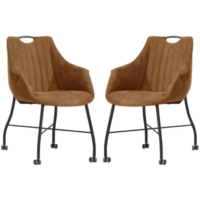Produktbild von MX Sofa Esszimmerstuhl Metric - Cognac (2er-Set)