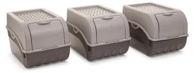 Produktbild von Novaliv Gemüseboxen Kartoffelboxen Vorratsbehälter 3,5l bis 9l (Grau, 3X 5l)