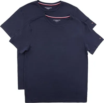 Imagen del producto de Tommy Hilfiger, pack de 2 camisetas de algodón para hombre, color azul, talla S