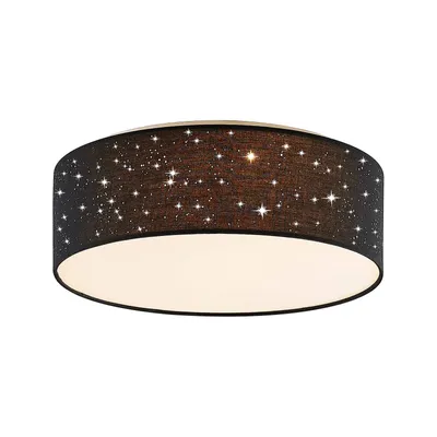 Produktbild von Lindby LED-Deckenlampe Ellamina, 40 cm, schwarz, Textil