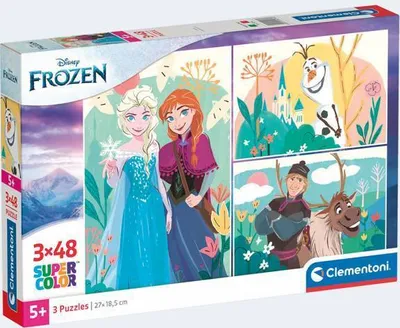 Produktbild von Puzzle 3x48T Supercolor Frozen 2
