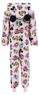 Produktbild von Minnie Mouse Mädchen Schlafanzug Kinder Pyjama Overall Jumpsuit Mickey Daisy Pluto, Farbe:Rosa, Größe:98