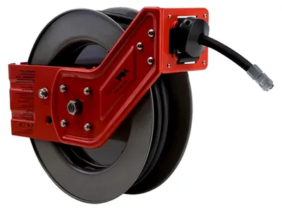 Produktbild von Druckluft-Schlauchtrommel 15m mit automatischer Aufrollfunktion für Wandmontage