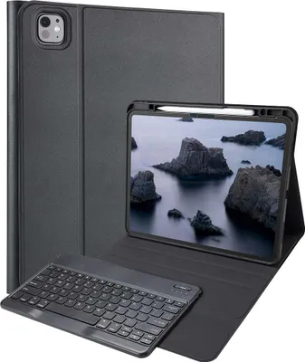 Productafbeelding van Accezz Bluetooth Keyboard Bookcase voor de Apple iPad Pro 13 (2025) M5 / (2024) M4 - QWERTY / NL - Zwart