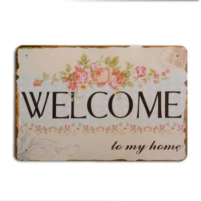 Produktbild von Metallschild WELCOME 30x20cm Vintage Schild im Retro-Design