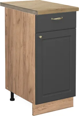 Produktbild von Küchenunterschrank Vicco Fame-Line Anthrazit-Gold 40 cm , AP Eiche, Model 45683
