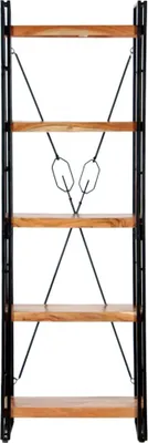 Produktbild von vidaXL Bücherregal 5 Fächer 60x30x180 cm Akazie Massivholz