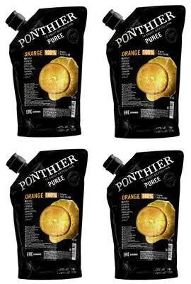 Produktbild von Ponthier ORANGE-VALENCIA PÜREE Zitrus-Frucht-Püree 4x 1KG
