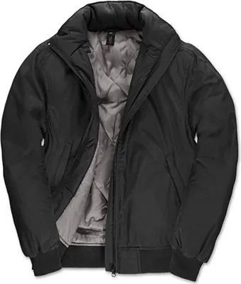Zdjęcie produktu dla B&C JW962 | Kurtka damska typu bomber - Kolor: Czarny/ciepły szary - Rozmiar: M
