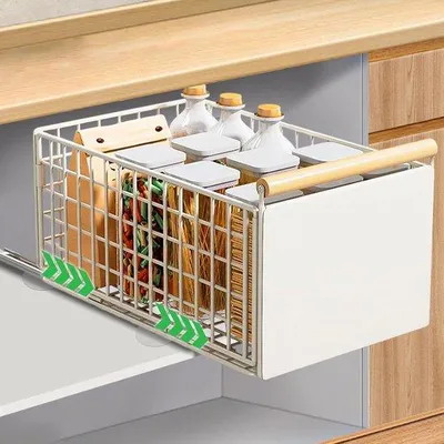 Immagine prodotto di Piccolo organizer estraibile per cassetti - cassetti estraibili per cucina e bagno - bianco