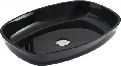 Produktbild von Mexen Araks Glaswaschbecken Aufsatzwaschbecken 54 x 39 cm, schwarz - 24155470