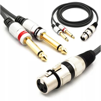 Zdjęcie produktu dla Kabel audio Vitalco PCK21, złącze XLR do 2 x gniazdo 6,3 mm (jack)