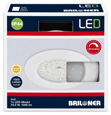 Produktbild von Briloner ATTACH DIM LED Einbauleuchte Weiß 10,5W 1000lm 3000K Dimmbar IP44