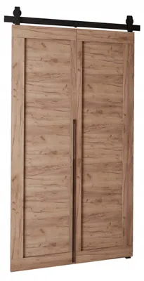 Produktbild von KierMoebel Schiebetür Komplettset QUDIO M1 Braun Craft Gold 96x205x3,2 cm Wohnzimmer Schiebetür