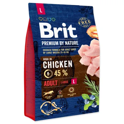 Obrázok produktu pre Granule pre psov Brit Premium by Nature Adult L 3 kg