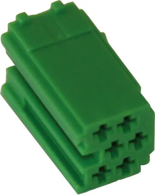 Immagine prodotto di 1,90€/pz 10x MINI ISO alloggiamento spina 6 pin / verde alloggiamento spina
