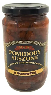 Zdjęcie produktu dla Pomidory suszone na słońcu w oleju słonecznikowym z żurawiną MK 280 g