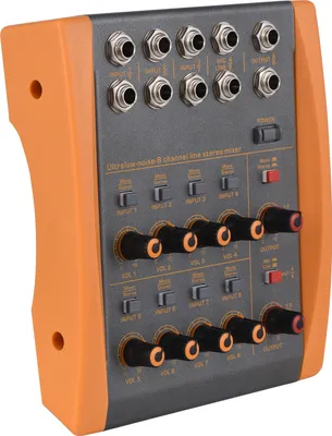 Produktbild von 8kanálový mixážní pult, ultra nízký šum, 8 kanálů, linkový-stereo mixážní pult, přepínání mono/stereo, kompaktní digitální audio mixážní pult pro kytarovou basu