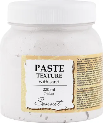 Produktbild von Sonnet Textur Paste auf Wasserbasis mit Sand 220ml | Textur Gel für Ölfarben, Acrylfarben, Tempera und Gouache | Hergestellt von Nevskaya Palitra