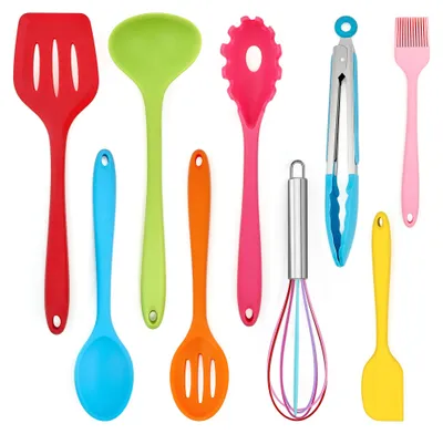 Productafbeelding van Kookgerei Set, 9-delig Keukenhulpmiddelen Set met Hittebestendige Keukenaccessoires