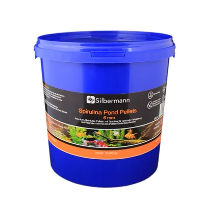 Produktbild von Silbermann Teichfutter Pellets - schwimmendes Hauptfutter für Teichfische (10000 ml, grün 6 mm), SIG 173